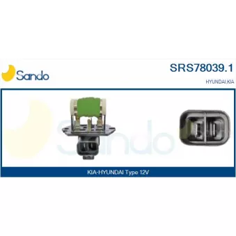 Résistance du ventilateur de radiateur SANDO SRS78039.1