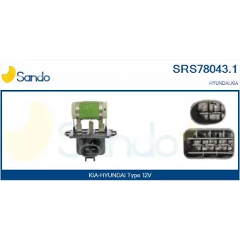 Résistance du ventilateur de radiateur SANDO OEM 253851M000