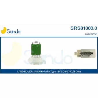 Résistance, pulseur d'air habitacle SANDO SRS81000.0