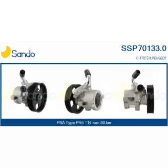 Pompe hydraulique, direction SANDO OEM 9625148380