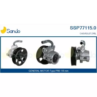 Pompe hydraulique, direction SANDO SSP77115.0