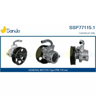 Pompe hydraulique, direction SANDO SSP77115.1