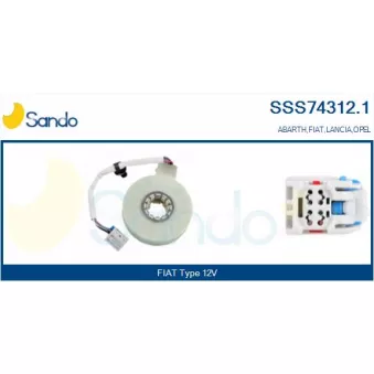 SANDO SSS74312.1 - Détecteur de l'angle de braquage