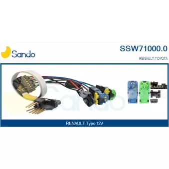 Câble adaptateur, commande au volant SANDO OEM 8200216462