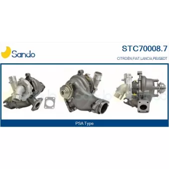 Turbocompresseur, suralimentation SANDO OEM 0375J4