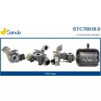 Turbocompresseur, suralimentation SANDO OEM 9804945280