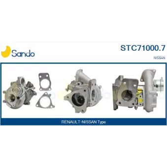 Turbocompresseur, suralimentation SANDO OEM 144111KC1B