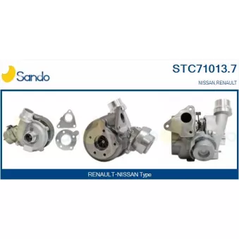 Turbocompresseur, suralimentation SANDO OEM 7701476883
