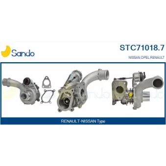 Turbocompresseur, suralimentation SANDO OEM 7701473756