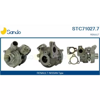 Turbocompresseur, suralimentation SANDO OEM 8200695785