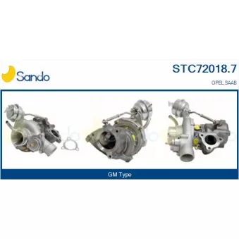 Turbocompresseur, suralimentation SANDO OEM 12755106