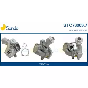 Turbocompresseur, suralimentation SANDO OEM 06A145704TX