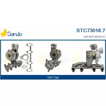 Turbocompresseur, suralimentation SANDO OEM 03G253016QV