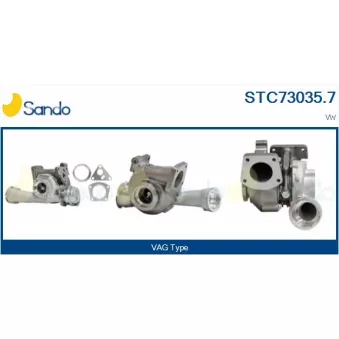 Turbocompresseur, suralimentation SANDO OEM 070145701KV