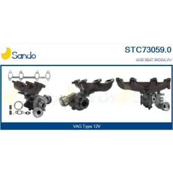 Turbocompresseur, suralimentation SANDO OEM 03G253019KV