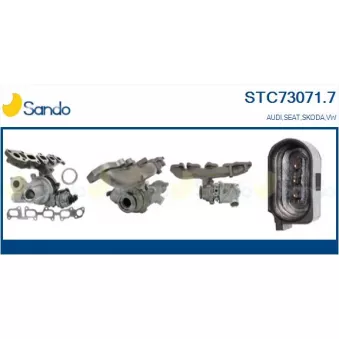 Turbocompresseur, suralimentation SANDO OEM 04L253020AX