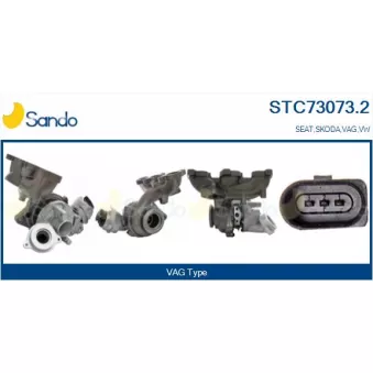 Turbocompresseur, suralimentation SANDO OEM 03P253019BV