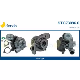 Turbocompresseur, suralimentation SANDO OEM 045145701d