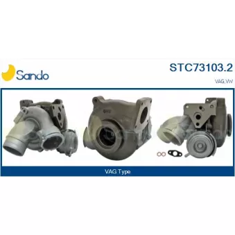 Turbocompresseur, suralimentation SANDO OEM 070145701J