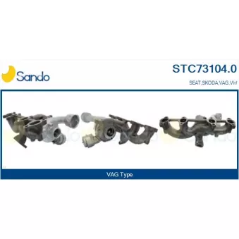 Turbocompresseur, suralimentation SANDO OEM 038253014CX