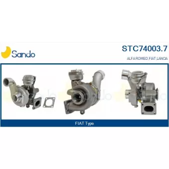Turbocompresseur, suralimentation SANDO OEM 71724094