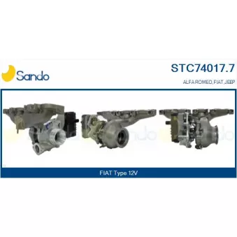 Turbocompresseur, suralimentation SANDO OEM 1390062M01