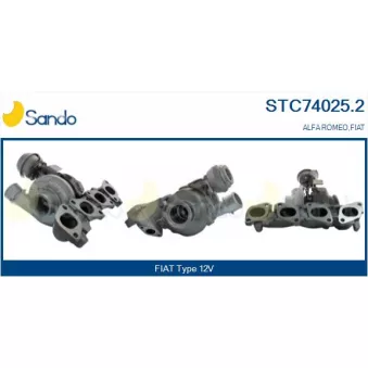 Turbocompresseur, suralimentation SANDO OEM 55201498