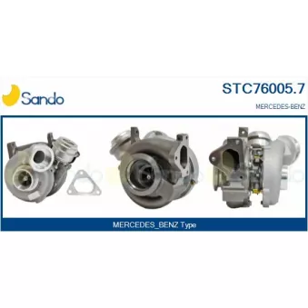 Turbocompresseur, suralimentation SANDO OEM A096996120364