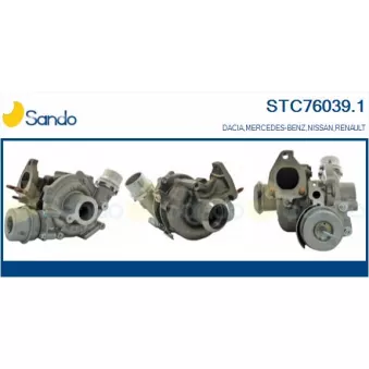 Turbocompresseur, suralimentation SANDO OEM 6070900180