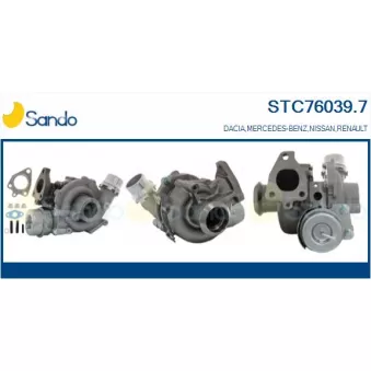 Turbocompresseur, suralimentation SANDO OEM 144114428r
