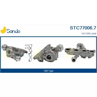 Turbocompresseur, suralimentation SANDO OEM 93179081
