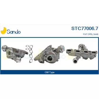 Turbocompresseur, suralimentation SANDO OEM 55188659