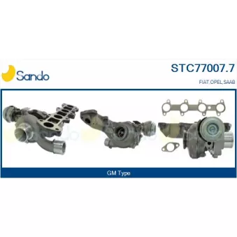 Turbocompresseur, suralimentation SANDO OEM 93183987