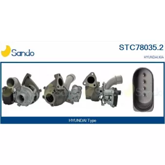 Turbocompresseur, suralimentation SANDO OEM 282302F300