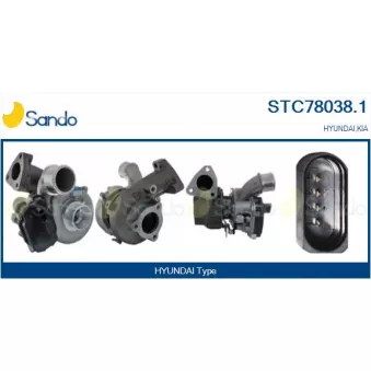 Turbocompresseur, suralimentation SANDO OEM 282312F650
