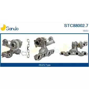 Turbocompresseur, suralimentation SANDO OEM 8973267520