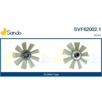Embrayage, ventilateur de radiateur SANDO SVF62002.1
