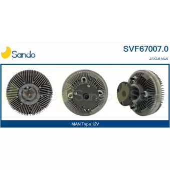 Embrayage, ventilateur de radiateur SANDO [SVF67007.0]