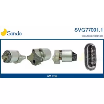 Vanne EGR SANDO OEM 96408500