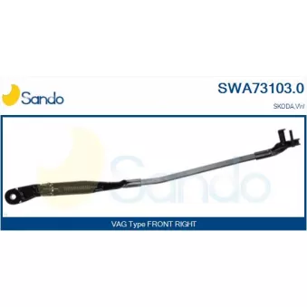 Bras d'essuie-glace, nettoyage des vitres SANDO OEM 3B1955410B