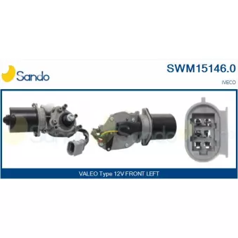 Moteur d'essuie-glace SANDO OEM 42535383