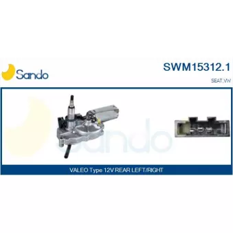 Moteur d'essuie-glace SANDO OEM 6N0955713B