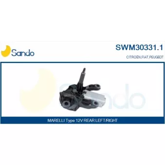 Moteur d'essuie-glace SANDO SWM30331.1 pour PEUGEOT BIPPER 1.4 HDI - 68cv