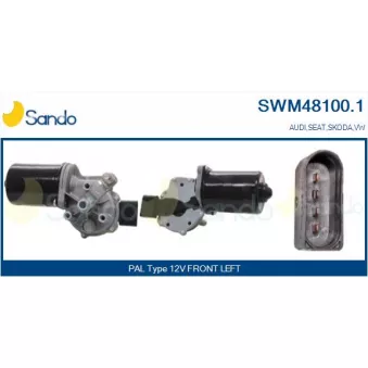 Moteur d'essuie-glace SANDO OEM 1j0955119b