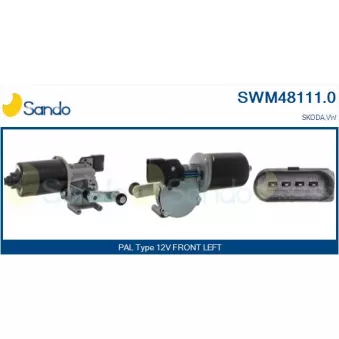 Moteur d'essuie-glace SANDO OEM 6Q1955113A