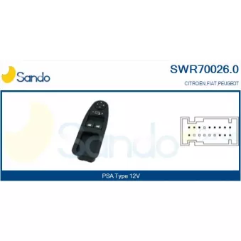 Interrupteur, lève-vitre SANDO OEM 6554ZH