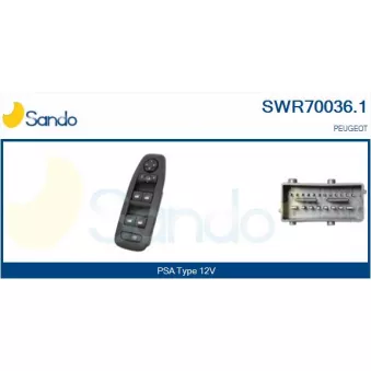 SANDO SWR70036.1 - Interrupteur, lève-vitre