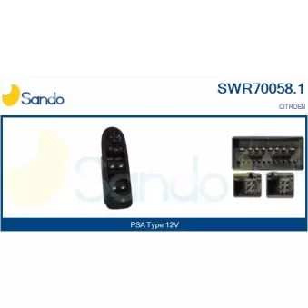 Interrupteur, lève-vitre SANDO SWR70058.1