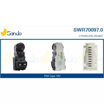 Interrupteur, lève-vitre SANDO SWR70097.0