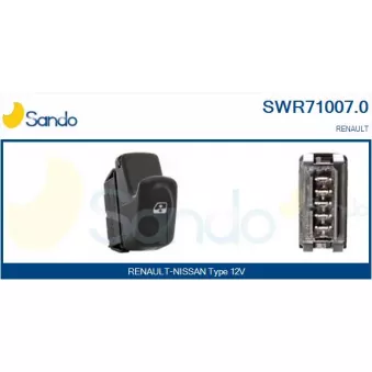 Interrupteur, lève-vitre SANDO OEM 7700838102